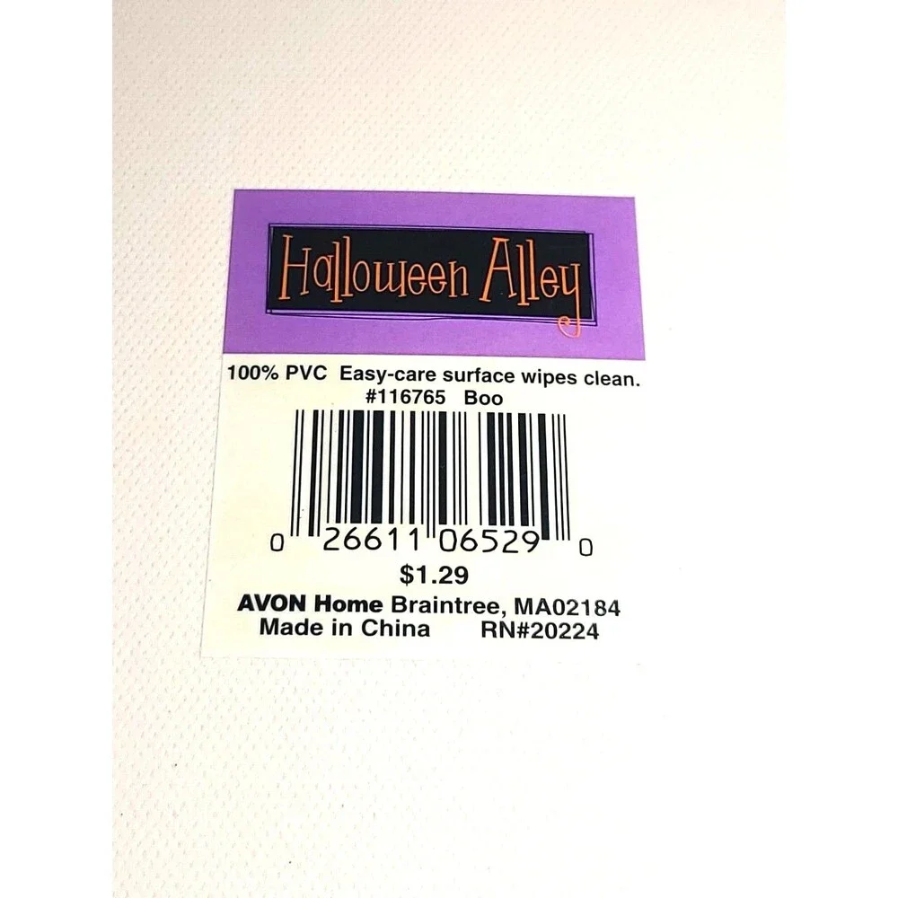 Vintage Halloween Vinyl Placemats Set Of 14 Decor Whimsy Spider Cat Witch 1990s